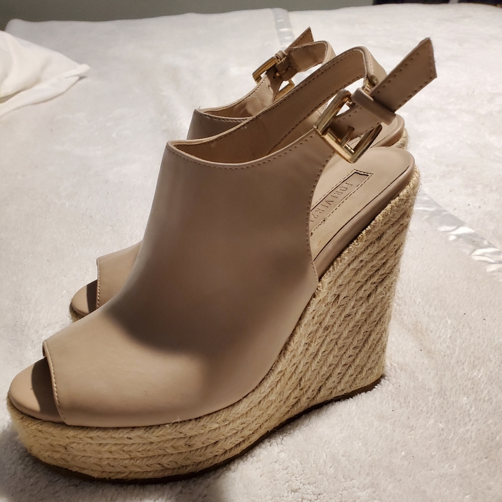 Cute blush pink wedges